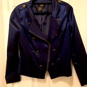 Twiggy London Iridescent Blue Zip Up Jacket